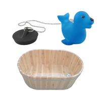 Badewannenstöpsel-Stopper, Badewannenstöpsel - Cartoon-Ablassstopfen mit Kette,Schwimmender Badewannenstopfen aus, Abflussstopfen für Waschbecken und Abfluss mit Kette