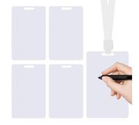 Badge Reel Notepad - 5 Pieces Small Reusable Ballpoint Pen Writable