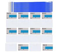 Badge Set Business Card Holder Transparent Waterproof Soft Thick Exhibition Work ID Pass Office Workers PVC Material 10pcs (Azul)