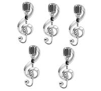 Badge Singers Music Note Scarf Lapel Suit Guitar Musical Instrument Brooch Women Bag Pin Alloy Silver