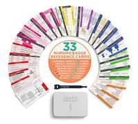 BadgeGuru Nursing Badge Reference Cards - 33 Double Sided Nurse Badge
