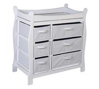Badger Basket Baby Changing Table with Six Baskets blanco Talla:talla única