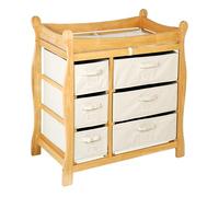 Badger Basket Baby Changing Table with Six Baskets natural Talla:Natural