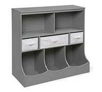 Badger Basket Combo unidad de almacenamiento de basura con tres cestas, Gray