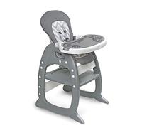 Badger Basket envee II Baby Alta silla con playtable conversión, gris/blanco