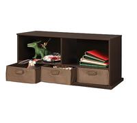 Badger Basket estante de almacenamiento organizador con tres cestas espresso Talla:talla única