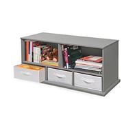Badger Basket estante de almacenamiento organizador con tres cestas, Gray