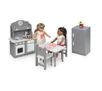 Badger Basket Juego de muebles de cocina para muñecas de 18 pulgadas, cocina completa, ideal para juegos creativos e imaginativos