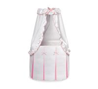 Badger Basket Majestad bebé cuna con dosel blanco/rosa