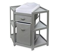 Badger Basket - Mesa cambiadora para bebé gris Gray/White