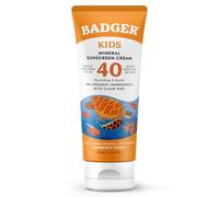 Badger Kids Sunscreen Cream SPF 40, Organic Mineral Sunscreen Kids Face & Body with Zinc Oxide, Reef Friendly, Broad Spectrum, Water Resistant, 2.9 fl oz