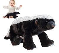 Badger Stuffed Animal - Black Realistic Badger Plush Toy, Honey Badger Stuffed Animal, Soft Honey Badger Stuffed Toy,Collectible Simulation Animal Doll for Kids Boys and Girls