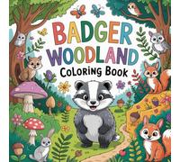 Badger Woodland Coloring Book: badger wild animal relaxation women coloring book, woodland badger stress relief kids color book, badger forest ... badger stress relief women coloring book