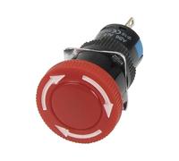 BADIKA 5 Piezas/Lote AB6-V 16 mm Interruptor de botón pulsador de Parada de Emergencia AS6-Y(Red)