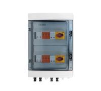 BADIKA Caja del combinador Solar Caja combinadora fotovoltaica Solar con 4 entradas y 2 Salidas, Fusible DC 1000 V, MCB, SPD, IP65, 24 vías