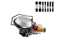 BADIKA Flejadoras para Metal Máquina flejadora neumática semiautomática A480, combinación de Herramientas de flejado de Banda de Acero for Tira de Metal de 13/16/19mm(16mm)