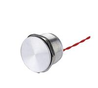 BADIKA Pulsadores metálicos 12/16/19/22/25/30MM IP68 Resistente al Agua Interruptor de botón momentáneo de Acero Inoxidable Interruptor táctil piezoeléctrico de Metal Inoxidable(22mm piezo Switch)