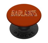 Badlands Coloridas Formaciones Rocas Clásicas Letras en Negrita PopSockets PopGrip Adhesivo