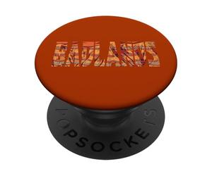 Badlands Coloridas Formaciones Rocas Clásicas Letras en Negrita PopSockets PopGrip Adhesivo