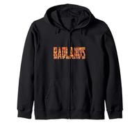 Badlands Coloridas Formaciones Rocas Clásicas Letras en Negrita Sudadera con Capucha