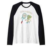 Bádminton Amor Retro Vintage It's A Match Camiseta Manga Raglan