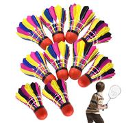 Badminton Ball Set - Badminton Shuttlecocks | 10-Pack Duck Feathers & Rubber Badmintons Balls | Colorful Training Badmintons | Stable Badmiinton Ball For Indoor & Outdoor Practice