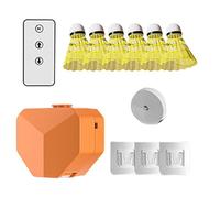 Bádminton de rebote - Entrenador de rebote de bádminton | Bádminton de rebote automático, kit de entrenamiento de bádminton con control remoto, entrenador de rebote portátil para un jugador