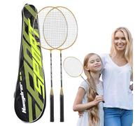Badminton Racket - Professional Lightweight Nylon String 65x20x0.9cm | Adult Badminton Equipment with Sweat Absorbent Grip for Gym Outdoor Backyard Sports Training