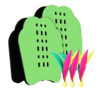Badminton Racket Shuttlecock Set, Outdoor Sports Paddle, Game Kit Rackets, Shuttlecocks Carry Bag for Family Fun, Backyard Play, School Games, Beach Activities, Interactive, 8.07x7.68x4.72 Inches