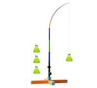 Badminton Training Aid, Automatic Rebound Self-Play Tool For Solo Practice, Retractable Elastic Rod with 3 Shuttles For Indoor and Outdoor Use