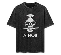 Badness Skull A NOI Italian Arditi Dead Skull Unisex T-Shirt Printed tee Black Mens Top Shirt 3XL