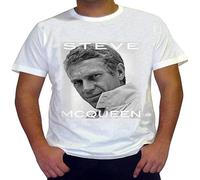 Badon Steve Mcqueen - Camiseta para hombre, color blanco, blanco, XL