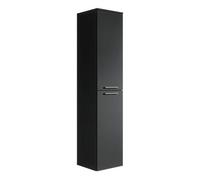 Badplaats B.V. Armario de Almacenamiento de Saturnus Altura 130 cm Negro - Mueble de Almacenamiento Alto Armario Armario Columna