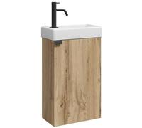 Badplaats B.V. Mueble Lavabo para Aseo Apollo 40 x 22 cm - Roble Claro - Mueble de baño con Lavabo
