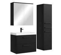 Badplaats Etna - Juego completo de muebles de baño (60 x 35 cm), color negro mate