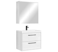 Badplaats Florence - Juego completo de muebles de baño (60 x 35 cm), color blanco brillante