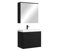 Badplaats Florence - Juego completo de muebles de baño (60 x 35 cm), color negro mate
