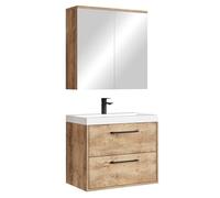 Badplaats Florence - Juego completo de muebles de baño (60 x 35 cm, roble castaño)