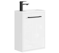 Badplaats Florence - Juego de lavabo para invitados, 40 x 22 cm, color blanco brillante