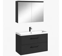 Badplaats Florence - Mueble de baño (80 x 40 cm), color negro mate