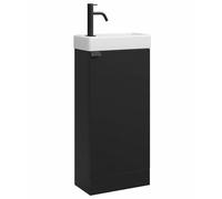 Badplaats Orion - Mueble de baño para invitados (40 x 22 cm), color negro mate