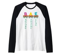 BAE Before Anyone Else Lindo diseño de Tren Camiseta Manga Raglan