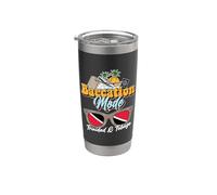 Baecation Trinidad y Tobago Bound Pareja Objetivo de viaje Vaso térmico de acero inoxidable de doble pared