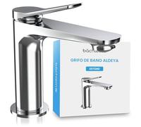 Bächlein Aldeya - Grifo mezclador de baño con cartucho de cerámica duradero y kit de montaje, grifo de baño cromado