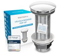 Bächlein Desagüe universal extralargo sin rebosadero (cromo), válvula emergente para lavabos