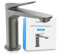 Bächlein Grifo de baño Aldeya de diseño moderno - Grifo monomando con cartucho de cerámica duradero y kit de montaje - Grifo de baño antracita