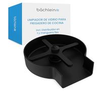 Bächlein Limpiador de cristales (negro mate) - Lavavajillas de acero inoxidable - ducha para vasos incluye distribuidor en T y manguera flexible - Lavavajillas automáticas para la cocina
