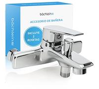 Bächlein Mezclador Universal de Bañera Cromado - Juego Completo de Mezclador de Bañera con Aireador Integrado y Accesorios Incluidos