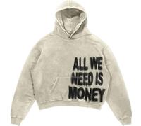 BaeKnyin All We Need Love Sudadera con Capucha Impresa Caqui Rosa para Mujeres con Sudadera de Terciopelo-Apricot-S1