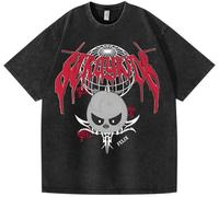 BaeKnyin Camiseta de algodón Puro de Verano con Estampado de Hip-Hop a la moda-Black5-XL1